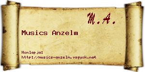 Musics Anzelm névjegykártya